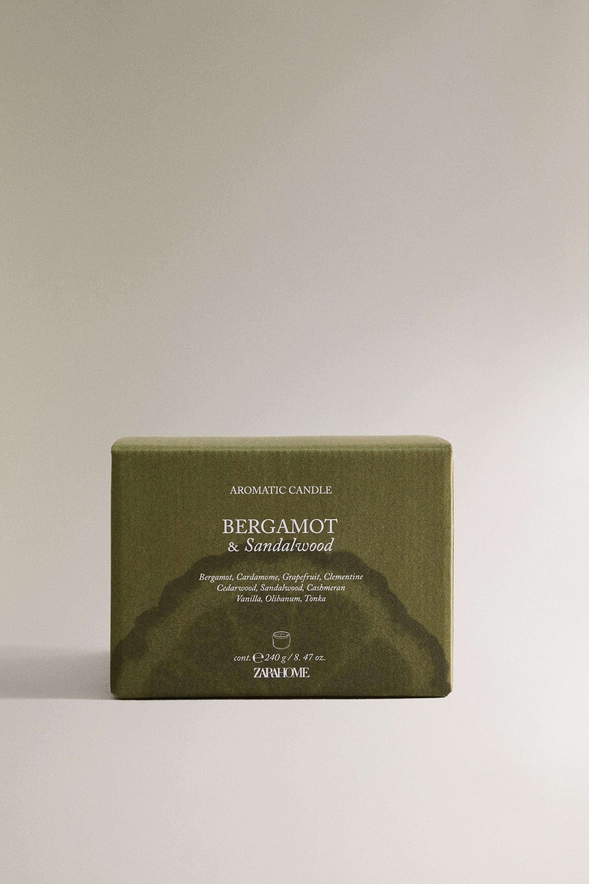 (240 G) BERGAMOT & SANDALWOOD SCENTED CANDLE